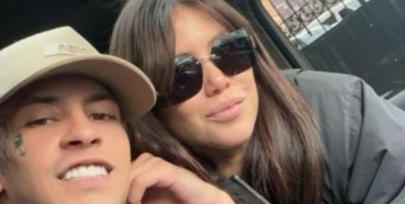 "Te amo": Wanda Nara y L-Gante se besaron en vivo