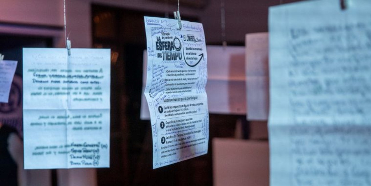 Empezó la muestra de mensajes de La Esfera del Tiempo en Firmat