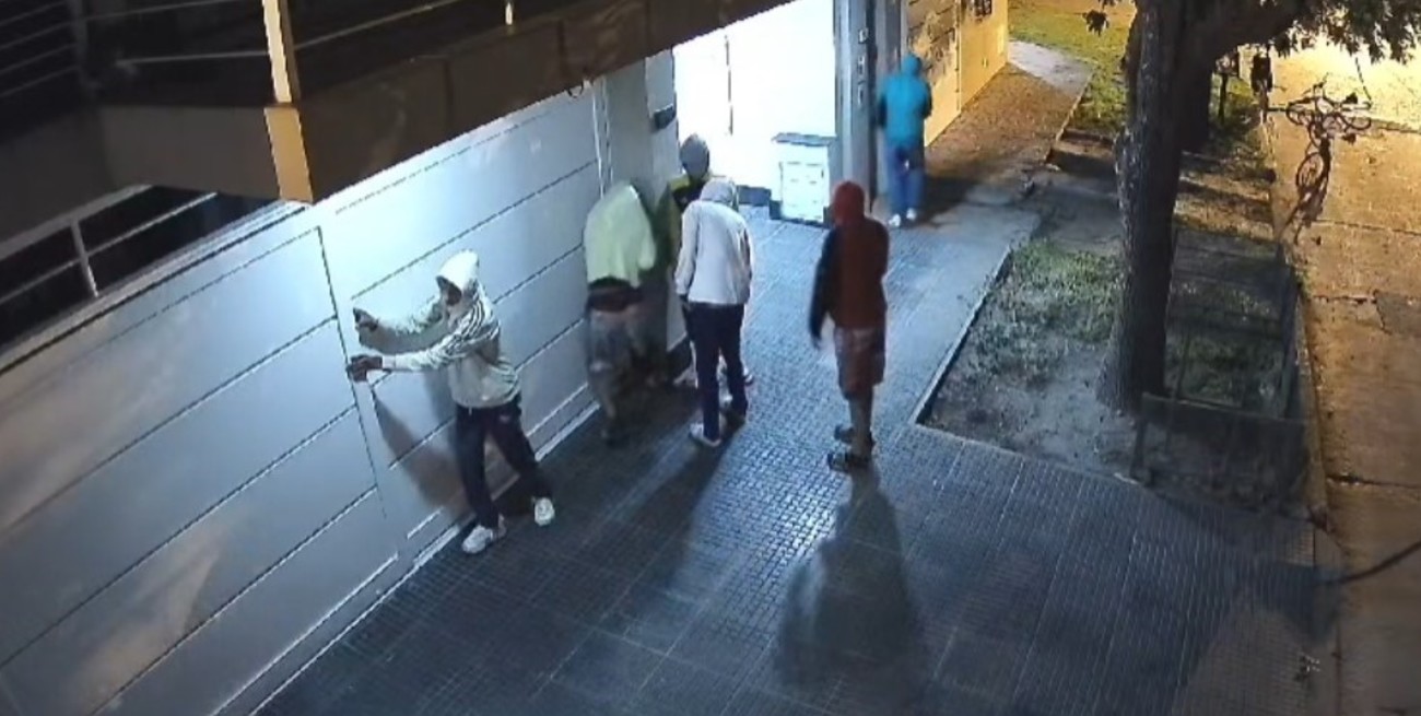 Video: así intentaban ingresar 6 ladrones a una casa de Derqui y Necochea