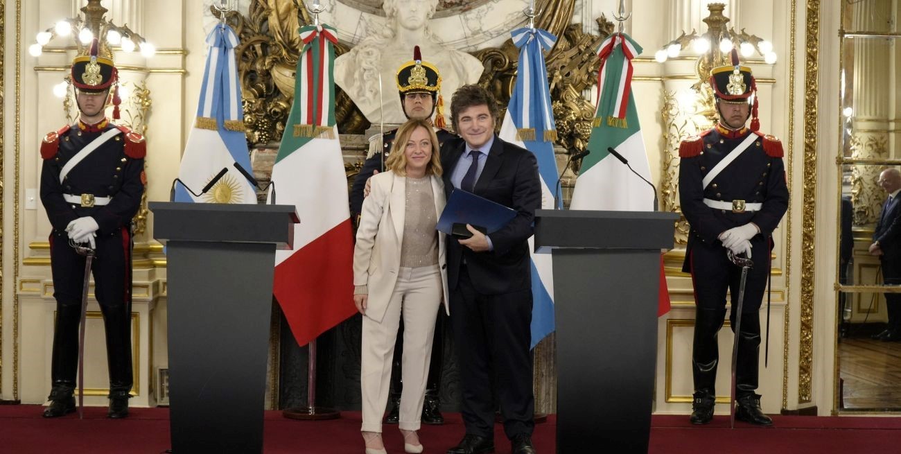 Milei y Meloni mantuvieron una bilateral y brindaron una conferencia de prensa