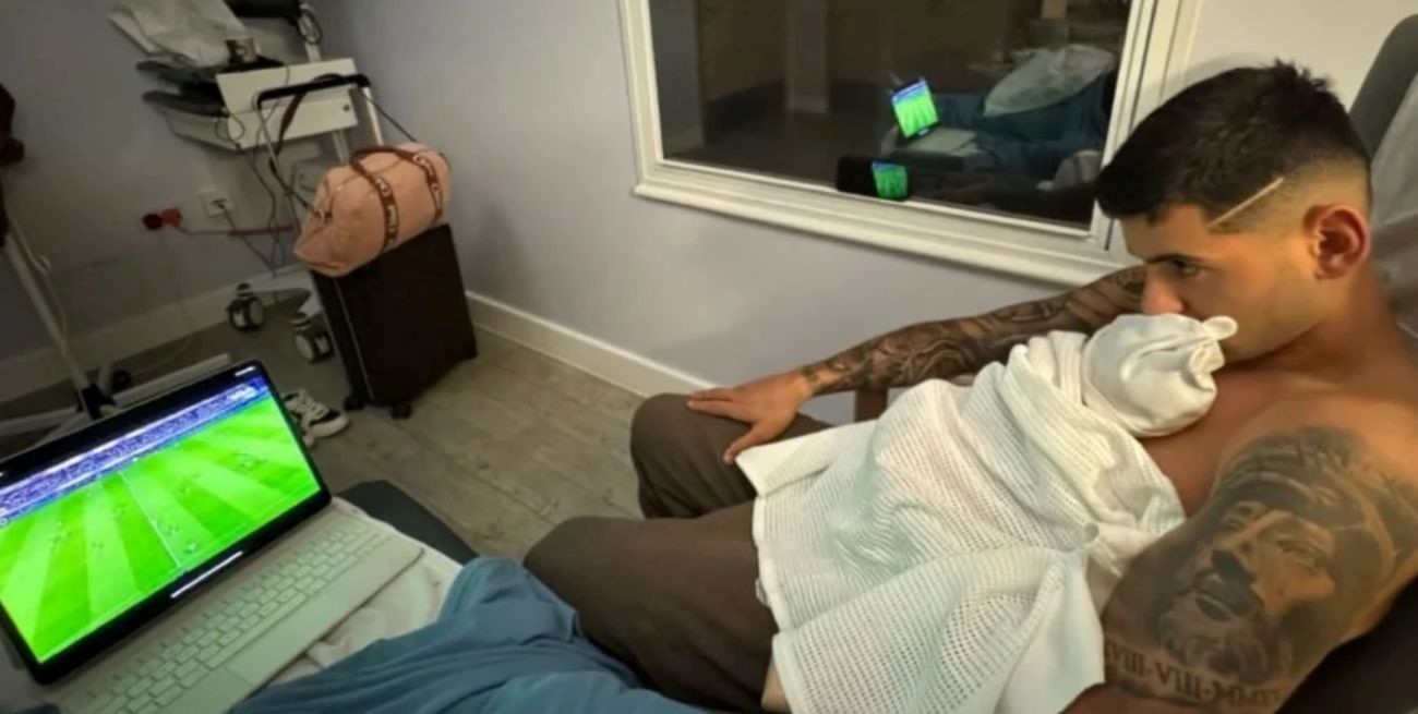 El “Cuti” Romero presentó a su hija durante el partido de la Selección Argentina