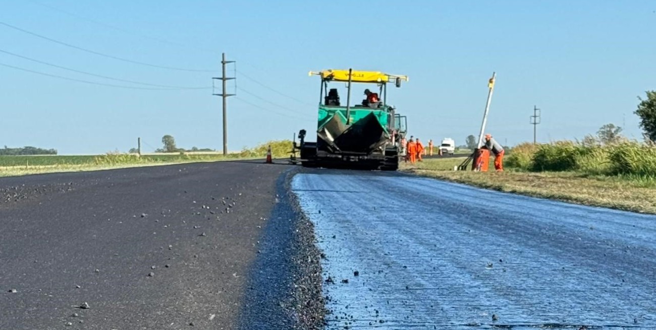 Retomaron las obras de repavimentación en la Ruta 94