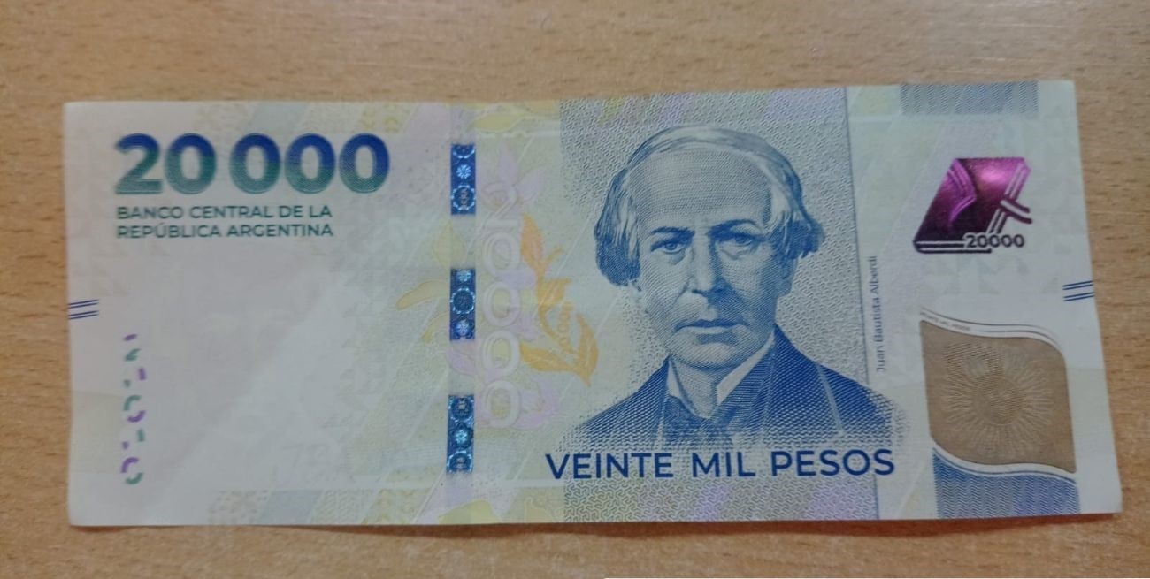 El billete de 20.000 ya está circulando en Santa Fe