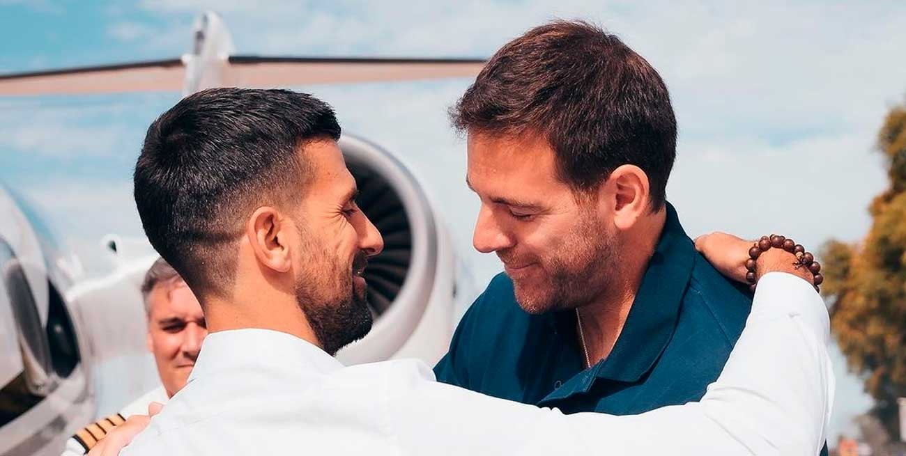 Del Potro recibió a Djokovic y se preparan para el desafío