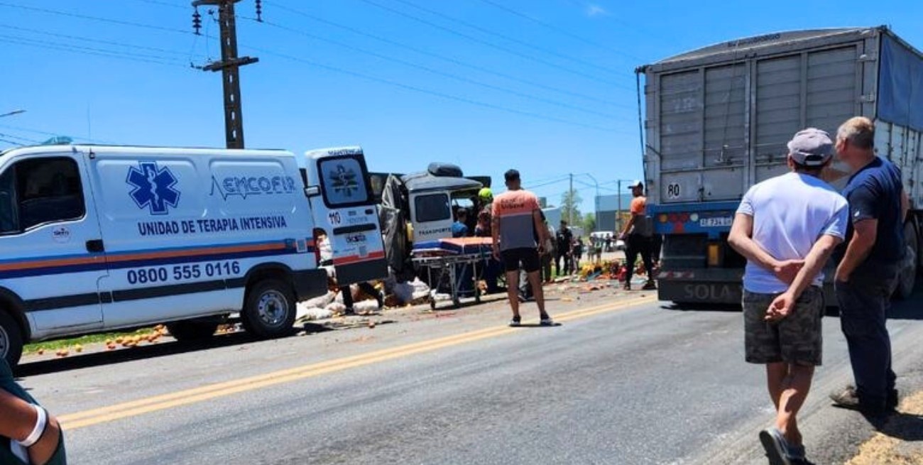 Nuevo accidente en la ruta 33: chocaron dos camiones de frente