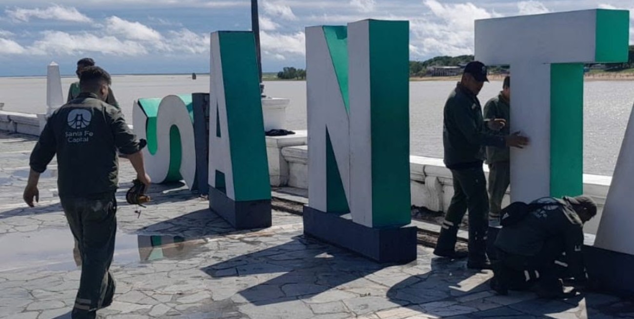 Tras la Navidad, repondrán las letras corpóreas de Santa Fe en la Costanera