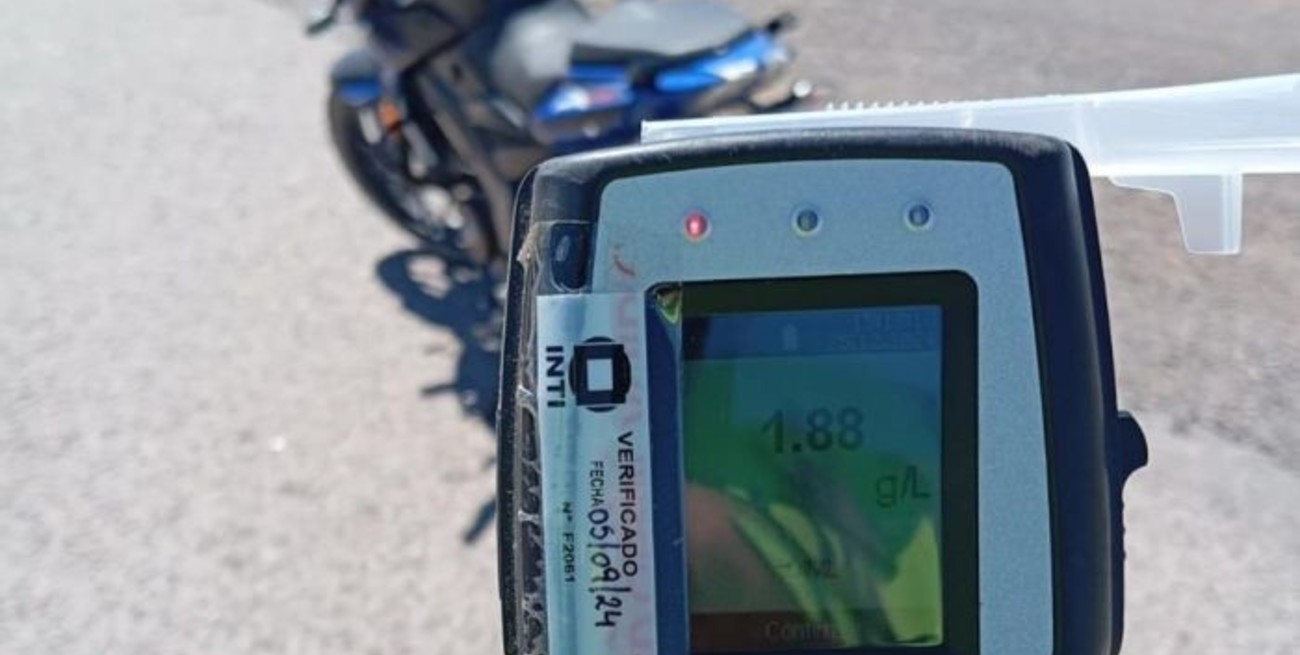 Alcoholemia extrema en Santa Fe: dio el máximo del alcoholímetro en Funes