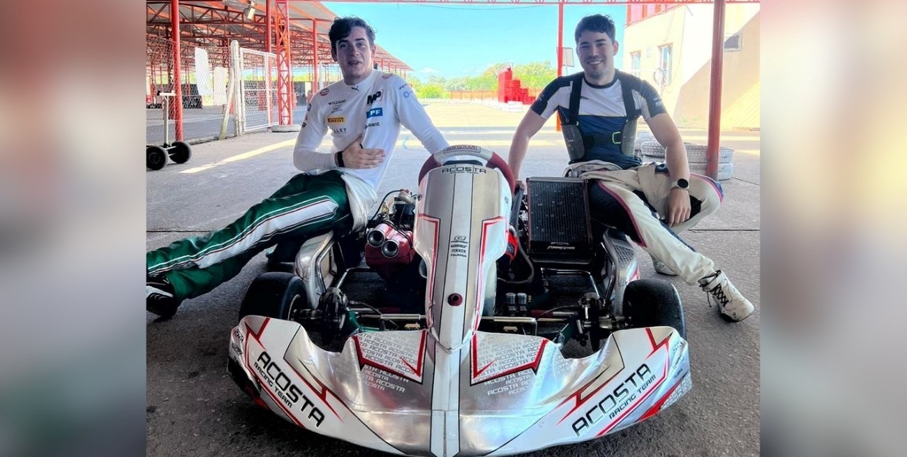 Franco Colapinto volvió al karting en Zárate y sorprendió a los vecinos