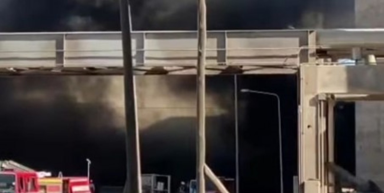 Video: incendio de gran magnitud en una planta agroexportadora de la localidad de Timbúes