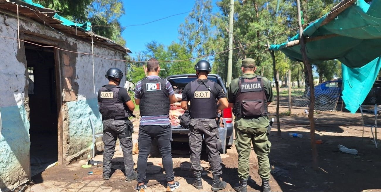 Fueron a derribar un bunker de drogas y hallan 700 kilos de carne vacuna robada