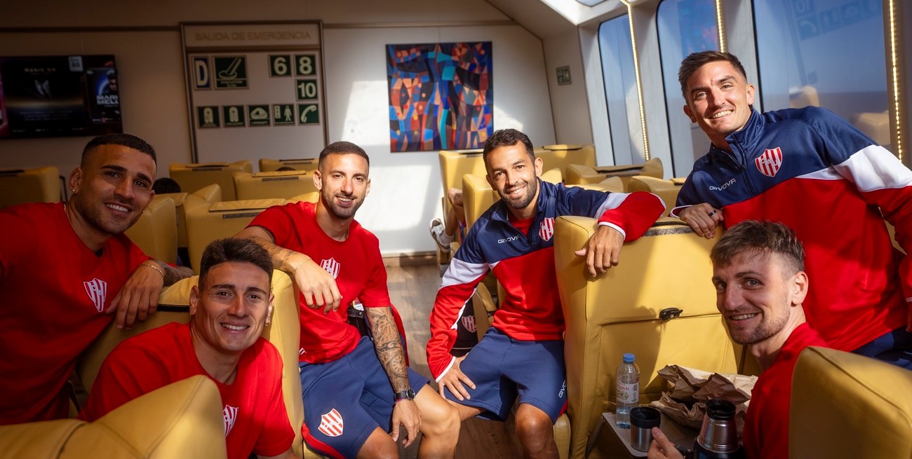 Con sus caras nuevas, Unión llegó a Uruguay para disputar la Serie Río de la Plata