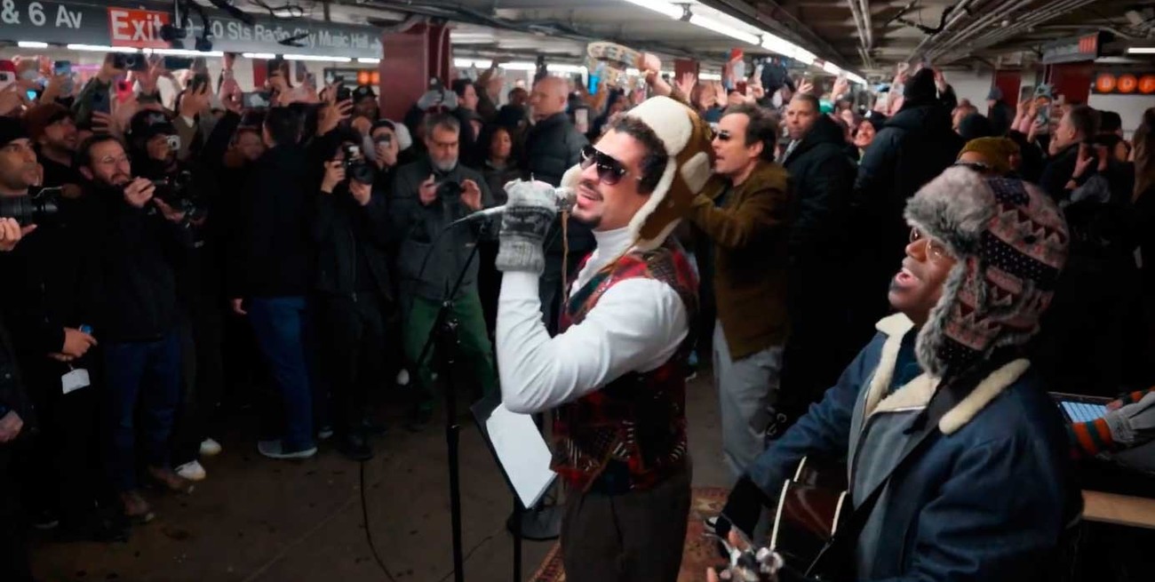 El sorpresivo show de Bad Bunny en el subte de Nueva York