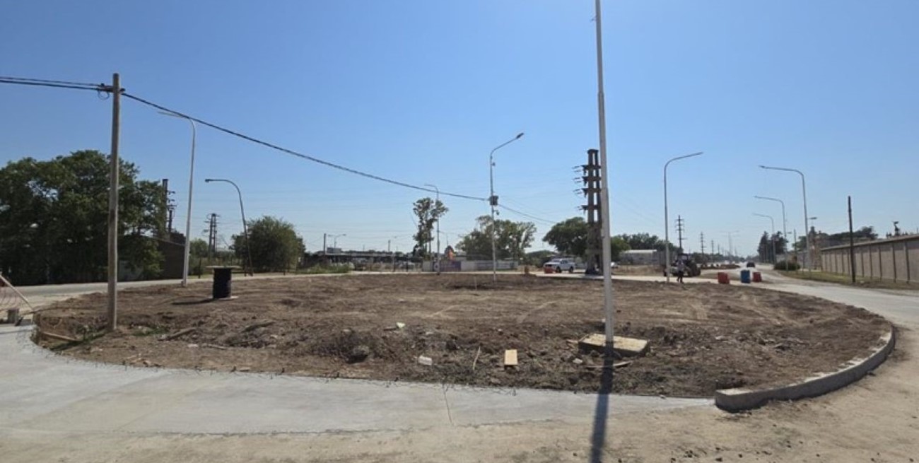 Rafaela: avanza la construcción de la rotonda frente al Eco Punto y Cementerio