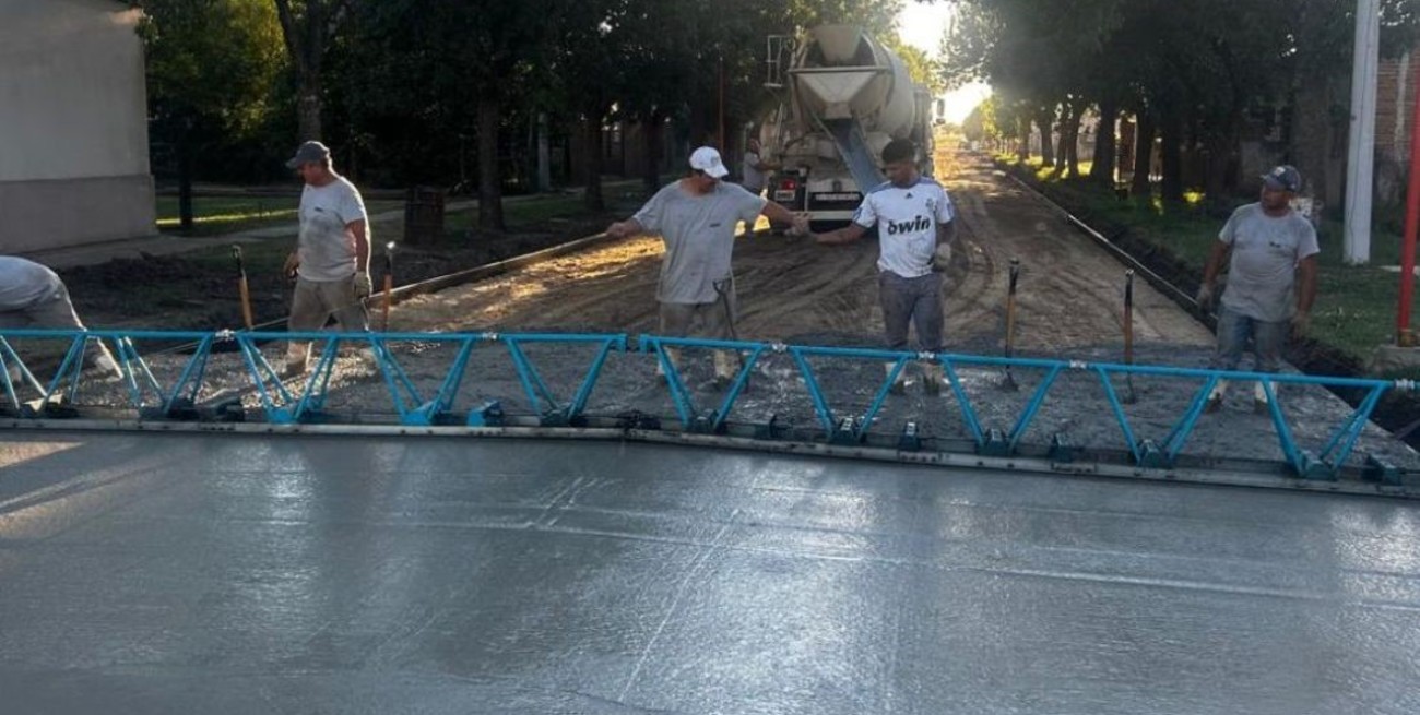 Con inversión provincial, Pilar consolida su traza urbana con nuevas cuadras de hormigón