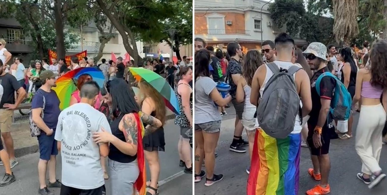 La comunidad LGBTIQ+ también marchó en Santa Fe contra las declaraciones de Milei
