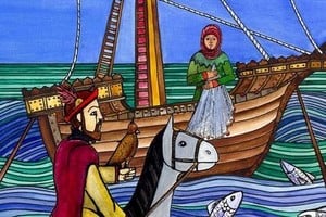 Ilustración del "Romance del conde Arnaldos", poema anónimo, clásico de la literatura medieval.