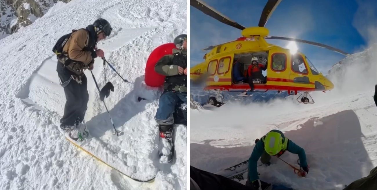 Un esquiador sobrevivió a una avalancha en Italia gracias a un airbag de seguridad
