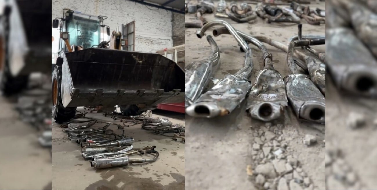 Casilda comenzó con la destrucción de escapes ruidosos