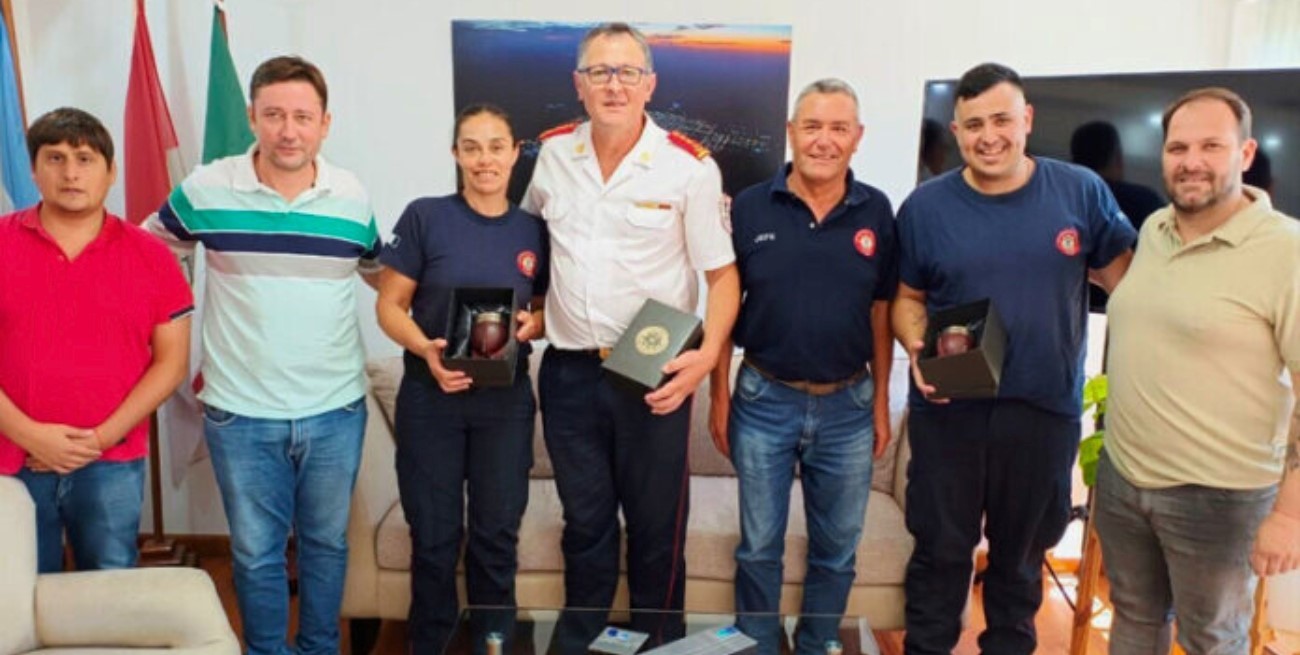 San Jorge reconoció a bomberos que combatieron incendios en Córdoba y la Patagonia