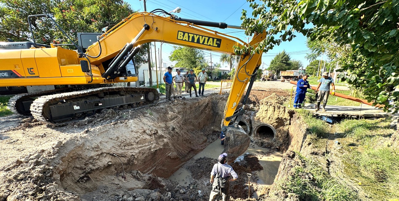 Comenzó la última etapa de la obra de desagües pluviales en Vera