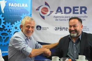 Frana, presidente saliente y Egestti, nuevo líder de FADELRA. Foto: Luis Cetraro