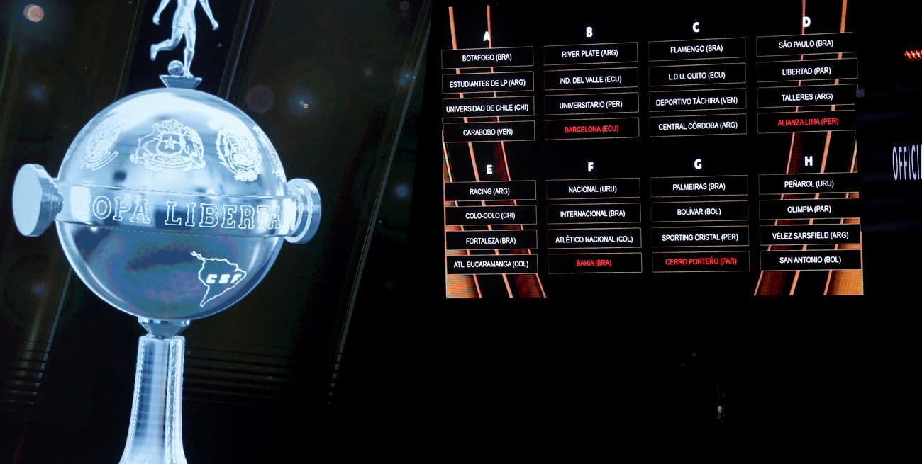 Cómo quedaron armados los grupos de la Copa Libertadores 2025