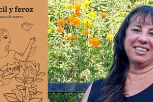 El libro y su autora. Foto: Gentileza