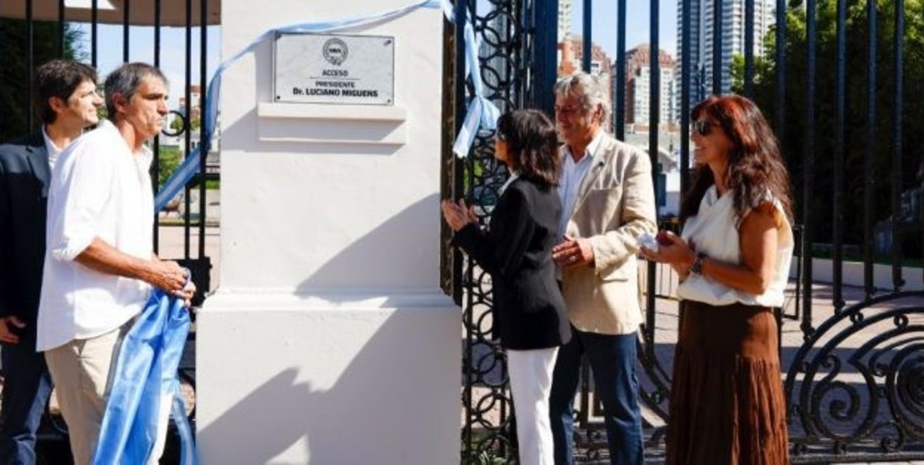 Inauguraron el acceso "presidente Dr. Luciano Miguens" en el predio de Palermo
