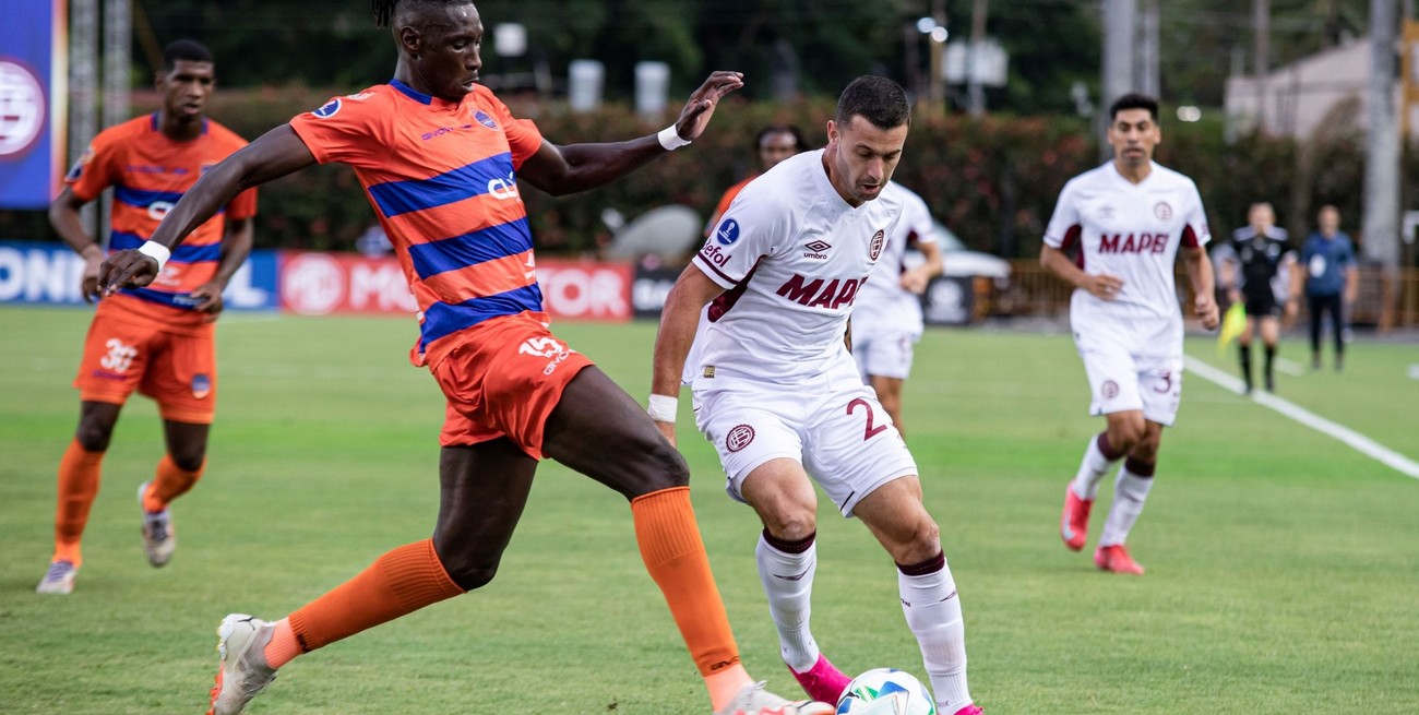 Lanús consiguió empatar con un jugador menos ante Puerto Cabello en Venezuela