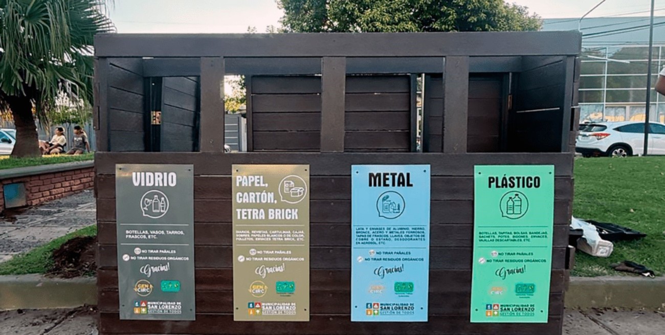 Instalan islas de separación de residuos en plazas de San Lorenzo