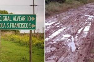 Sin obras, poder circular por los caminos internos se vuelve una odisea para los vecinos de General Alvear, en Entre Ríos. Foto: gentileza
