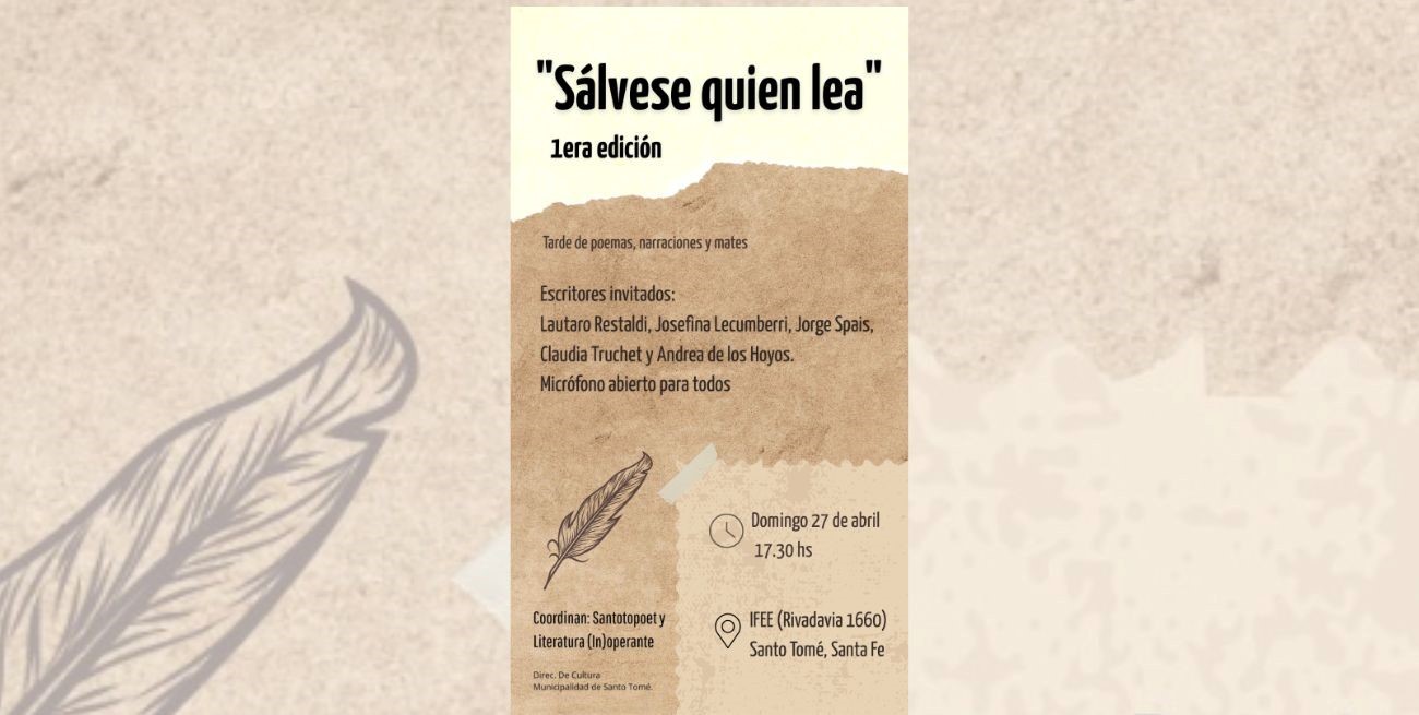 Tarde de narraciones, poemas y mates en Santo Tomé