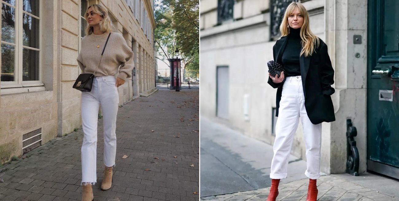 Cómo llevar el pantalón blanco en otoño con estilo "old money"