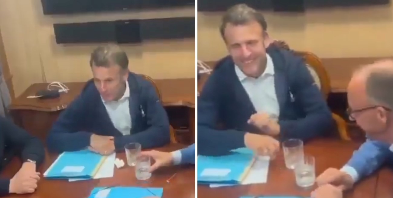 Acusan a Emmanuel Macron de esconder droga durante un viaje en tren a Ucrania