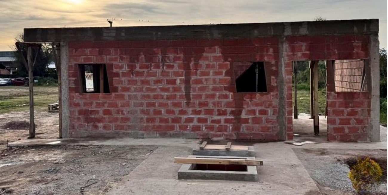 Continúa la construcción de la primera etapa del campo de entrenamiento de Bomberos de Venado Tuerto