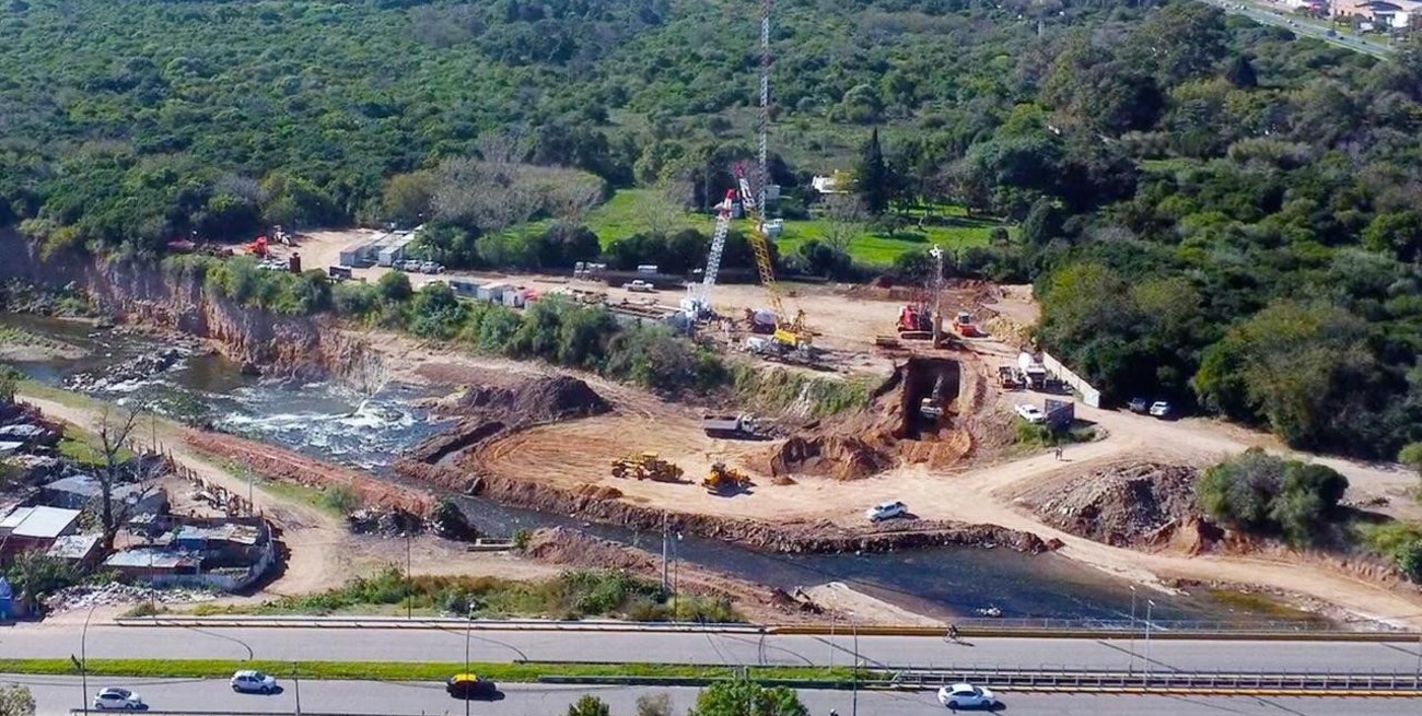 Cascada del Saladillo: En Rosario, Enrico supervisó los trabajos para la segunda etapa