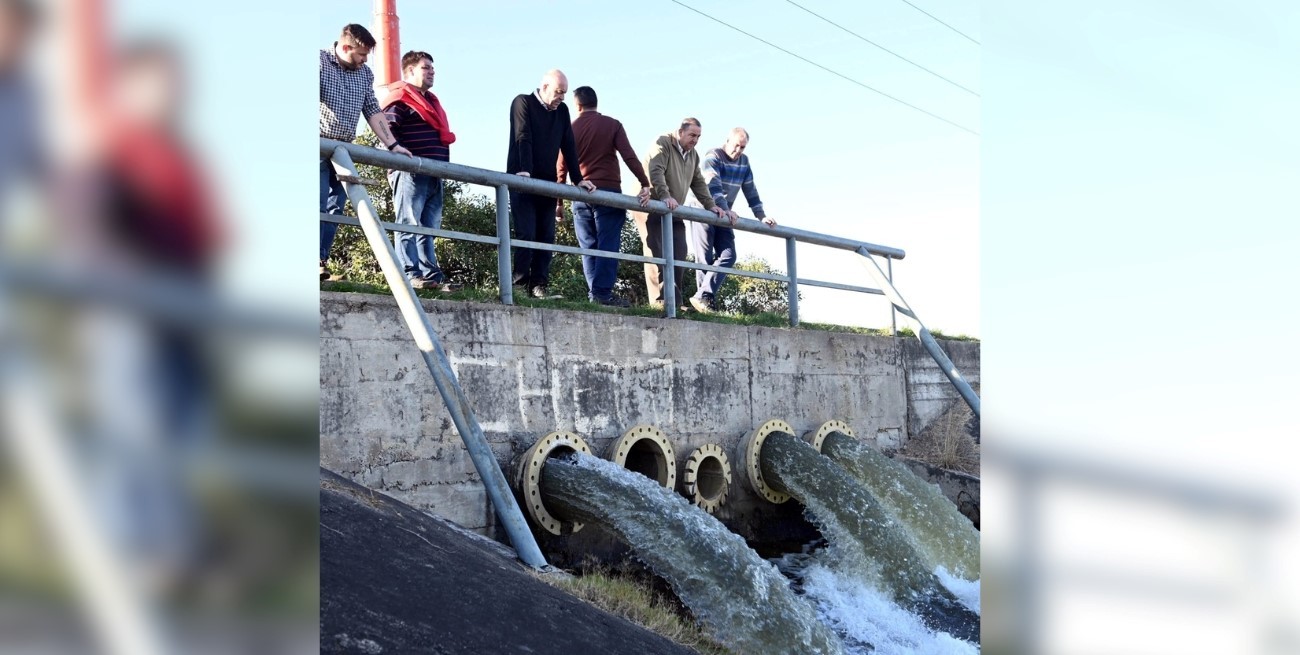 Poletti supervisó el funcionamiento del sistema de drenaje de la ciudad