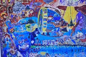 Acrílico sobre lienzo 160 cm x 100 cm. De la muestra de Pablo Ricciardino, año 2025.