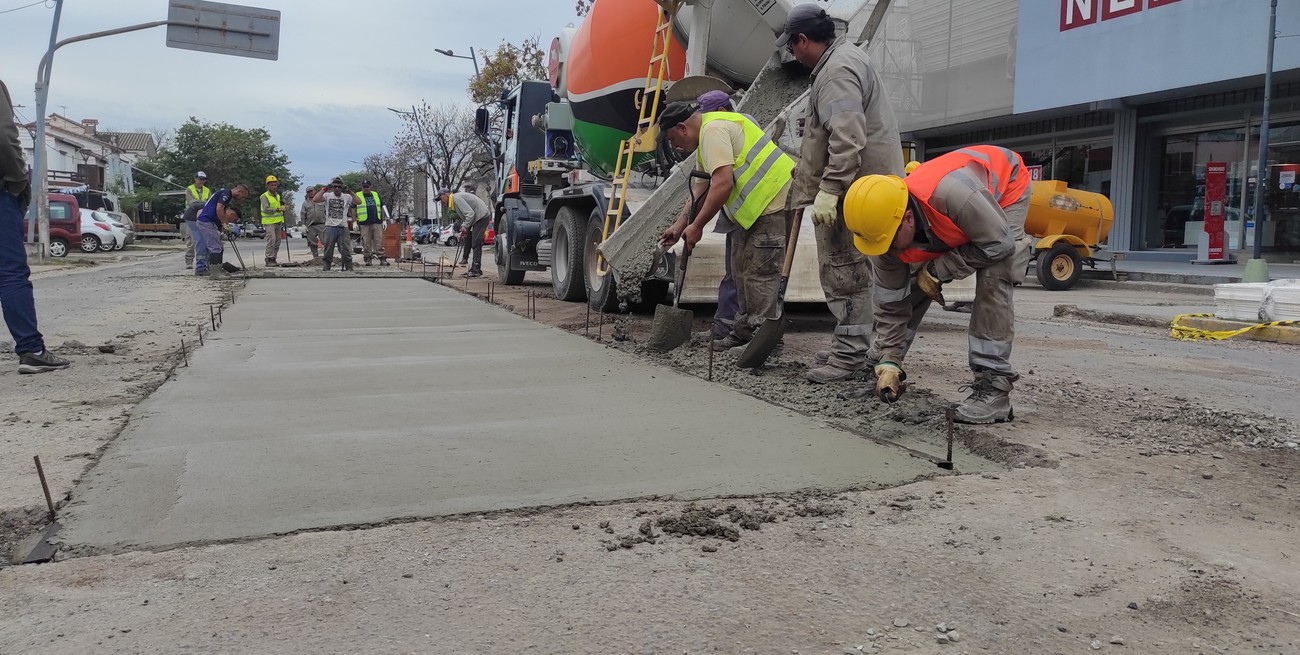 Ruta 11: Vialidad Nacional finalizó el hormigonado sobre Avenida 7 de Marzo