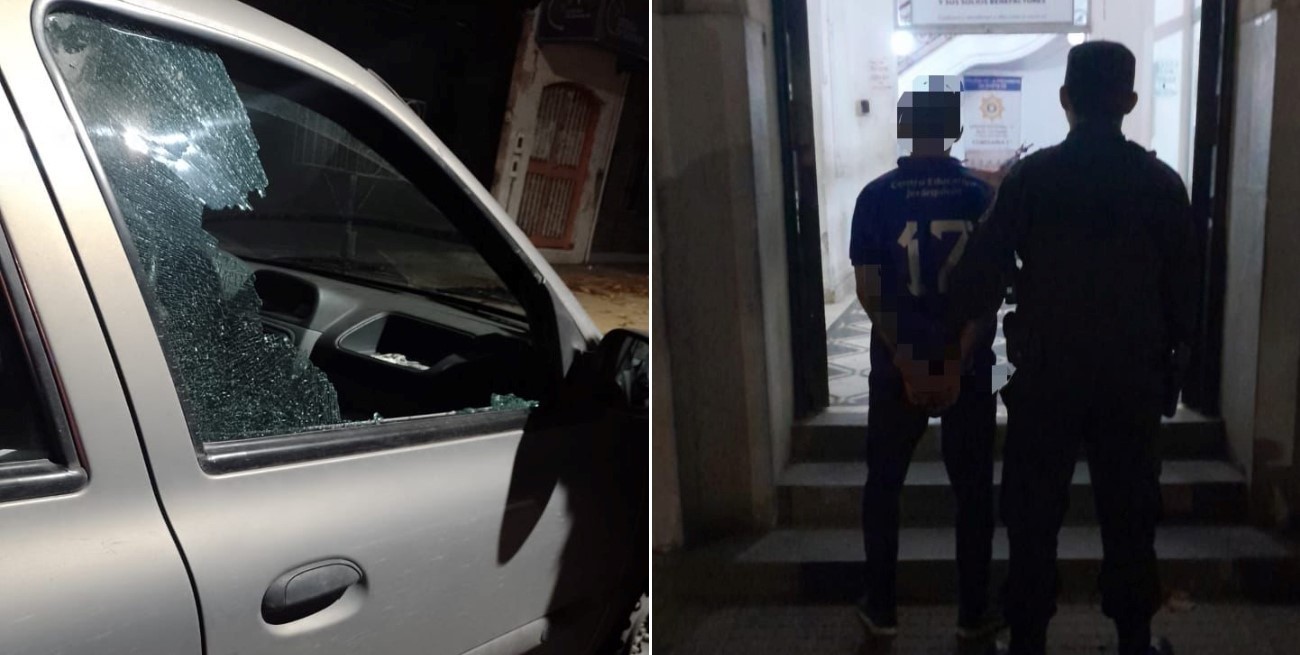 Atraparon a un hombre que robó elementos de un auto estacionado