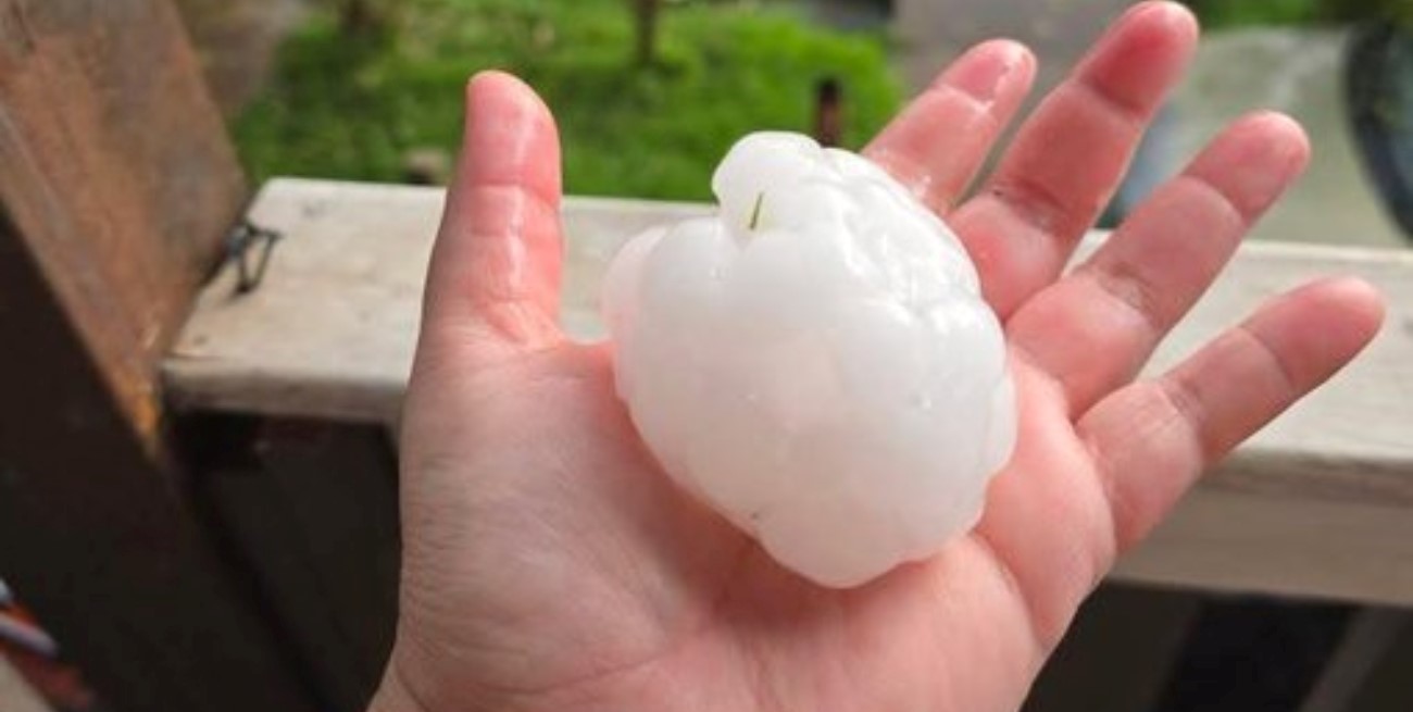Tormenta y granizo en Rosario y el norte de Buenos Aires