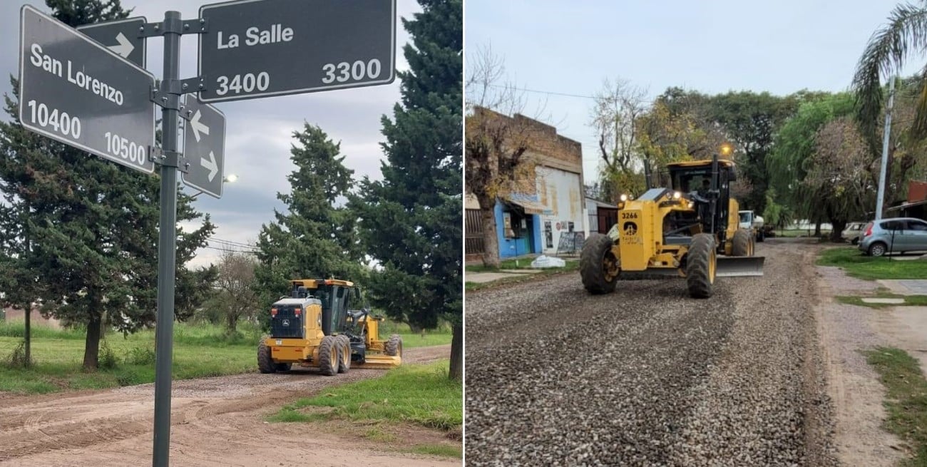 El municipio destaca una fuerte inversión en el norte de Santa Fe: se mejoran unas 50 calles por mes con ripiado