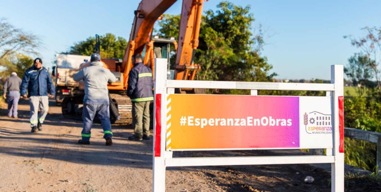 Iniciaron las obras de entubado del canal Bosch en Esperanza