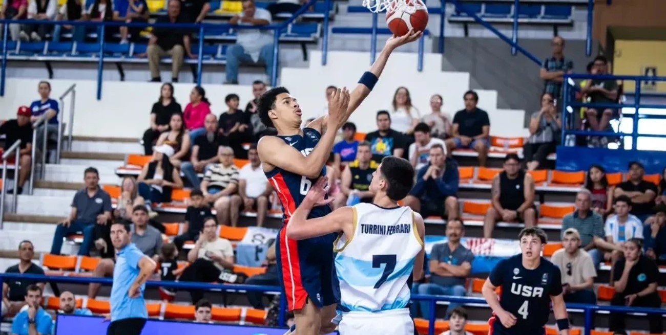 Argentina cayó ante Estados Unidos en el cierre de la fase de grupos de la AmeriCup U16 masculina de básquet