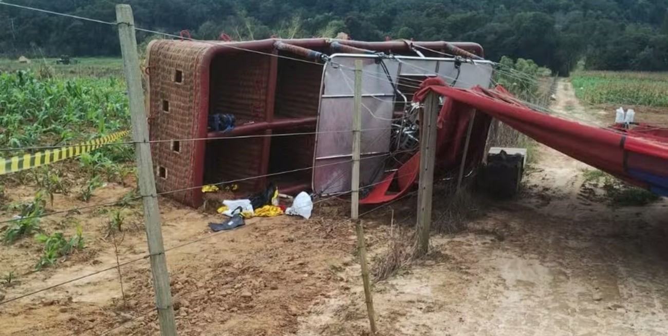 Murió una mujer tras estrellarse un globo aerostático en Brasil