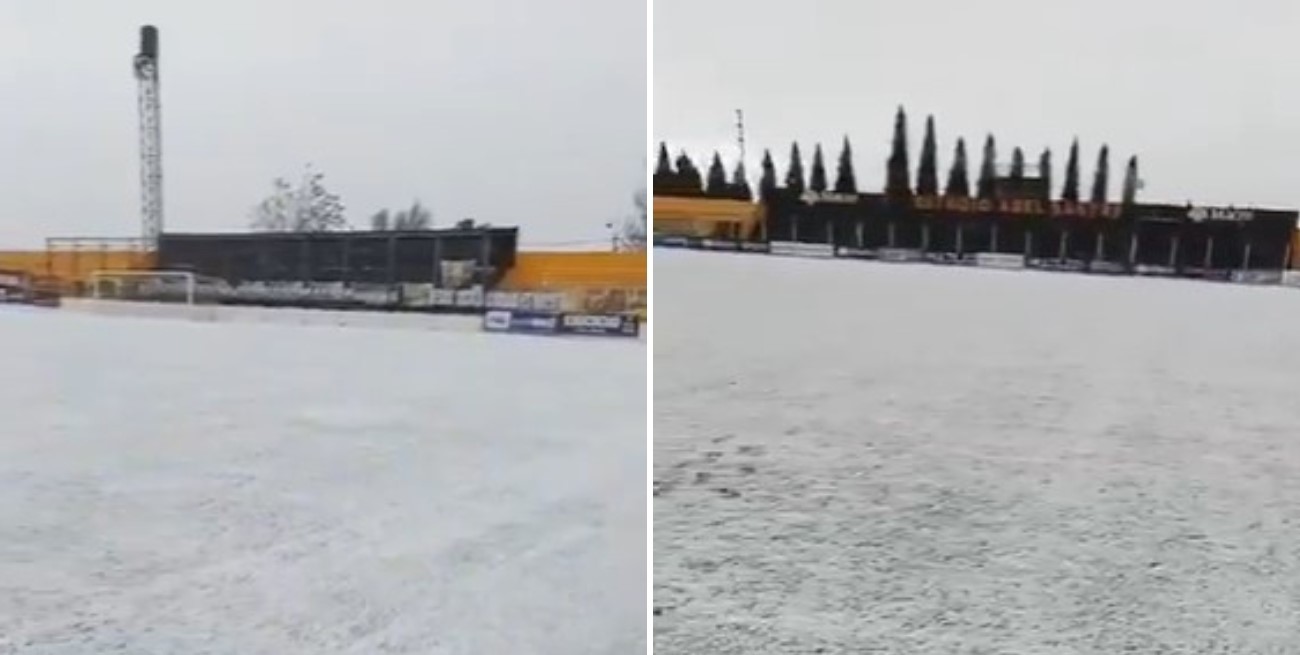 El fútbol argentino tendría un partido bajo nieve este sábado
