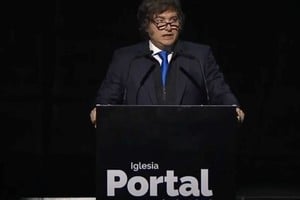 El mandatario argentino Javier Milei en Portal del Cielo.