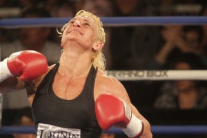 Alejandra "Locomotora" Oliveras en el Club Unión de Santo Tomé. Foto: Archivo/Manuel Fabatía