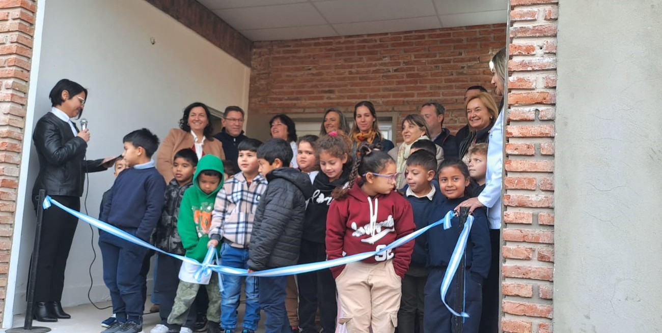 Borla destacó la inauguración de la séptima aula en el departamento San Justo