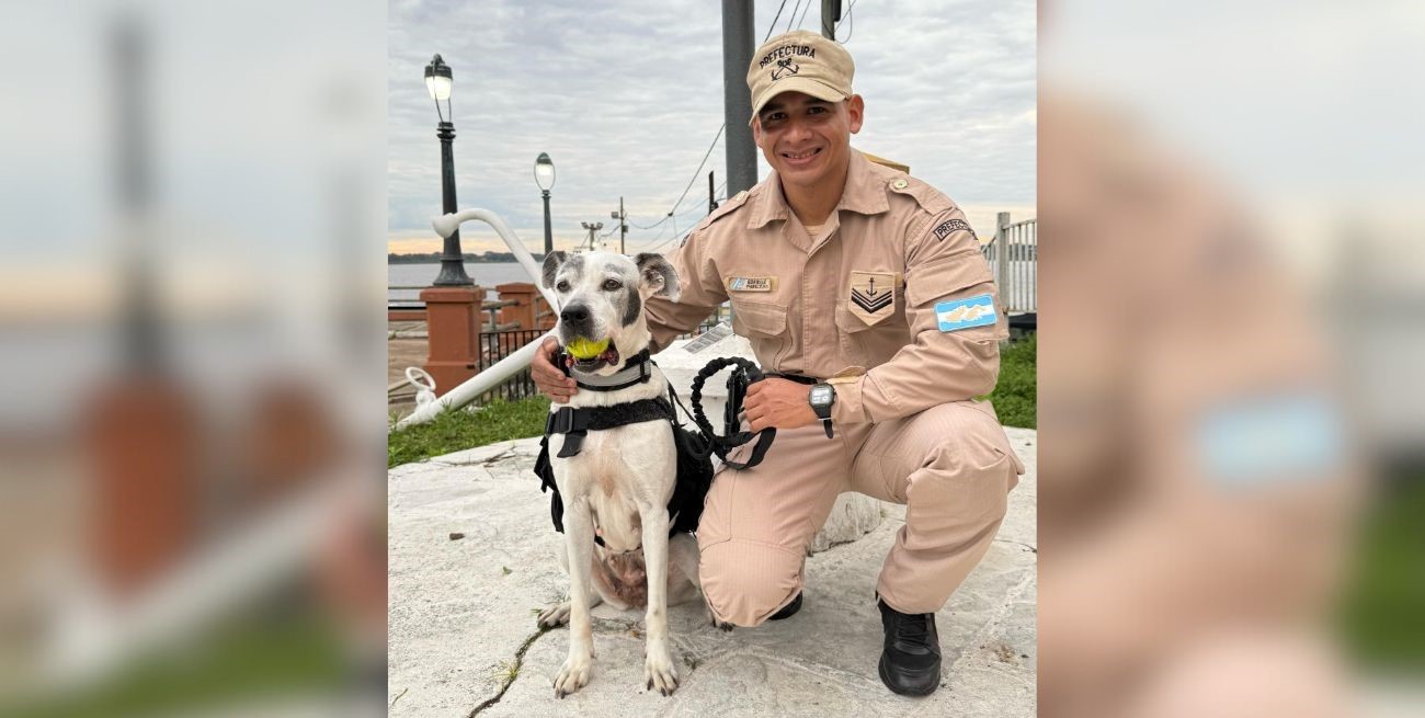 Luego de 13 años de servicio fue despedida con “honores” la perrita antinarcóticos Mía